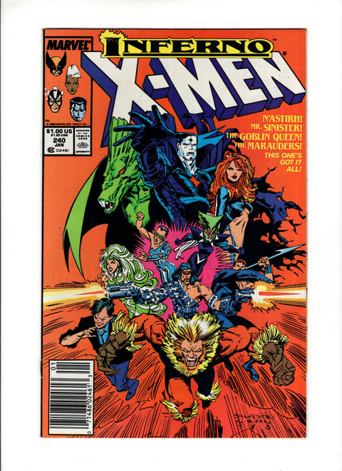Uncanny X-Men, Vol. 1 #240B (1989) Newsstand  Marvel Comics 1989