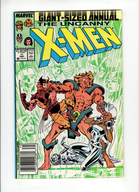 Uncanny X-Men Annual, Vol. 1 #11B (1987) Newsstand  Marvel Comics 1987