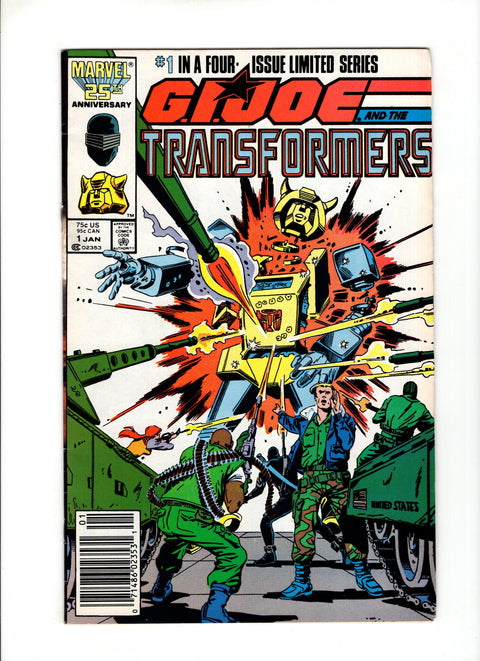 G.I. Joe and the Transformers #1B (1986) Newsstand  Marvel Comics 1986