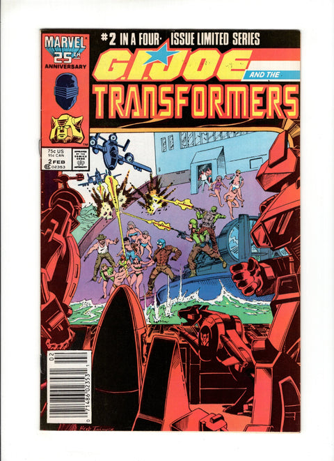 G.I. Joe and the Transformers #2B (1986) Newsstand  Marvel Comics 1986