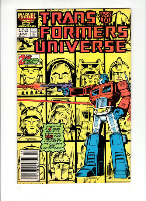Transformers Universe #2B (1986) Newsstand  Marvel Comics 1986