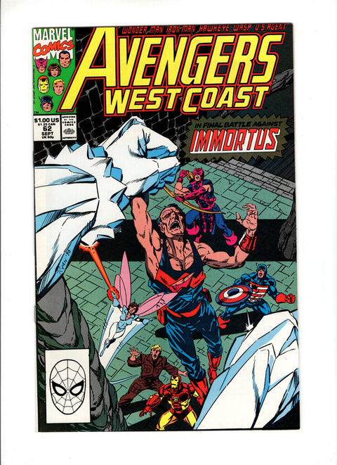 The West Coast Avengers, Vol. 2 #62A (1990) 1st Time Keepers 1st Time Keepers Marvel Comics 1990