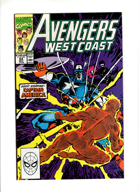 The West Coast Avengers, Vol. 2 #64A (1990)   Marvel Comics 1990