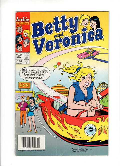 Betty & Veronica, Vol. 1 #81B (1994) Newsstand  Archie Comic Publications 1994