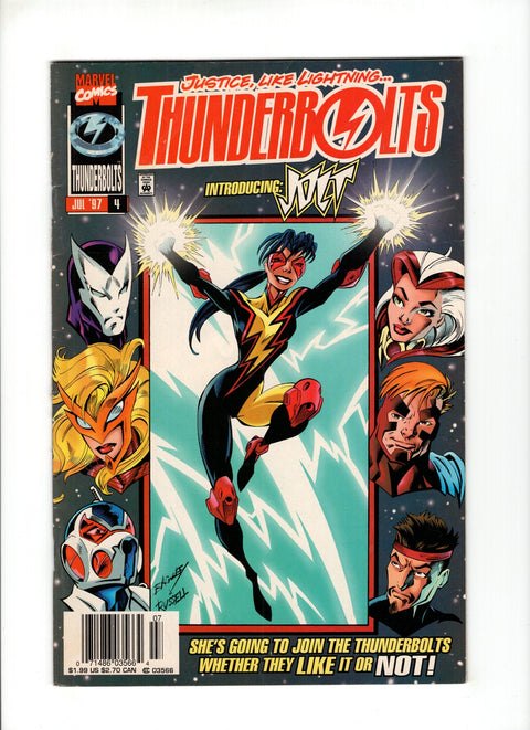 Thunderbolts, Vol. 1 #4B (1997)1st Jolt Newsstand 1st Jolt Marvel Comics 1997 Buy & Sell Comics Online Comic Shop Toronto Canada