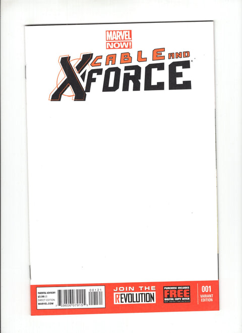 Cable and X-Force #1B (2012) Blank Variant Cover Blank Variant Cover Marvel Comics 2012 Buy & Sell Comics Online Comic Shop Toronto Canada