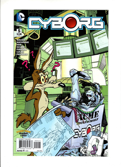 Cyborg, Vol. 1 #5 (Cvr B) (2015) Cully Hamner Looney Tunes Variant  B Cully Hamner Looney Tunes Variant  Buy & Sell Comics Online Comic Shop Toronto Canada