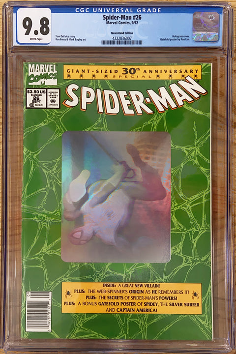 Spider-Man, Vol. 1 #26 (CGC 9.8) (1992) Hologram Newsstand