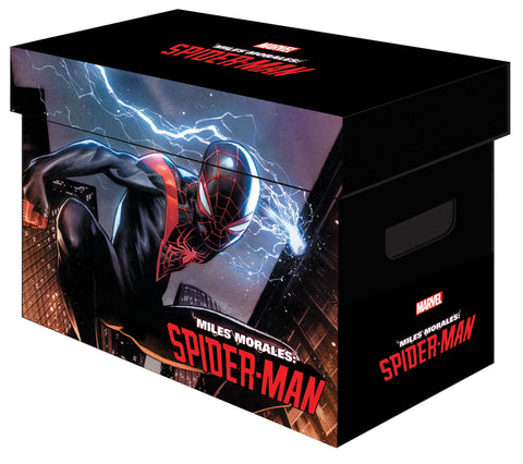 Marvel Graphic Comic Short Box: Miles Morales (PICKUP / DELIVERY ONLY) *** PICKUP / DELIVERY ONLY ***

Store your treasured collection in sturdy surroundings every bit as exciting as the issues inside! Featuring action-packed illustrations on all sides from some of comics' finest artists, Marvel's Graphic Comic Boxes will star all your Marvel Universe favorites! Preserve your comic collection with Marvel Graphic Comic Boxes! INSIDE DIMENSIONS: 15-1/2' X 7-5/8' X 10-7/8'