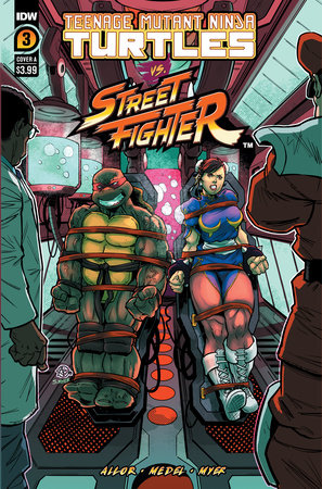 Teenage Mutant Ninja Turtles vs. Street Fighter 3A Comic Dan Schoening Variant IDW Publishing 2023