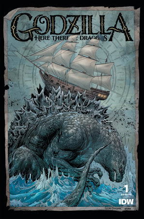 Godzilla: Here There Be Dragons 1B Michael Dowling Regular IDW Publishing 2023