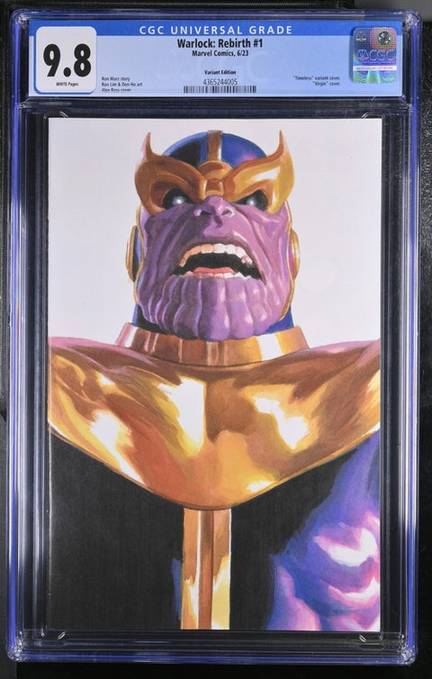 Warlock: Rebirth #1 (CGC 9.8) (2023) Alex Ross Timeless Thanos Variant Alex Ross Timeless Thanos Variant Marvel Comics 2023