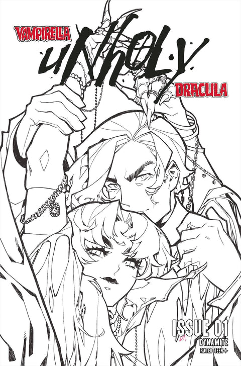 Vampirella / Dracula: Unholy #1K 25 Copy Incentive Besch B&w