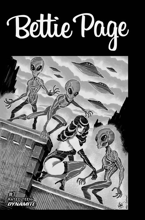 Bettie Page: The Alien Agenda #1V 11 Copy TMNT Homage