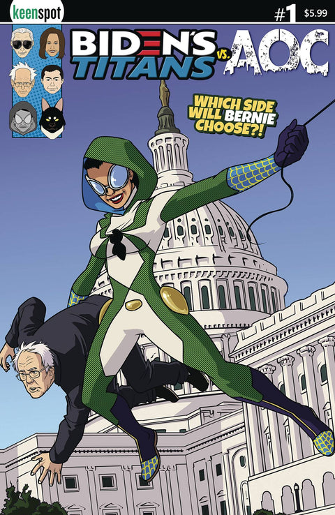 Bidens Titans Vs AOC 1D Comic Shawn Remulac Variant Keenspot Entertainment 2023