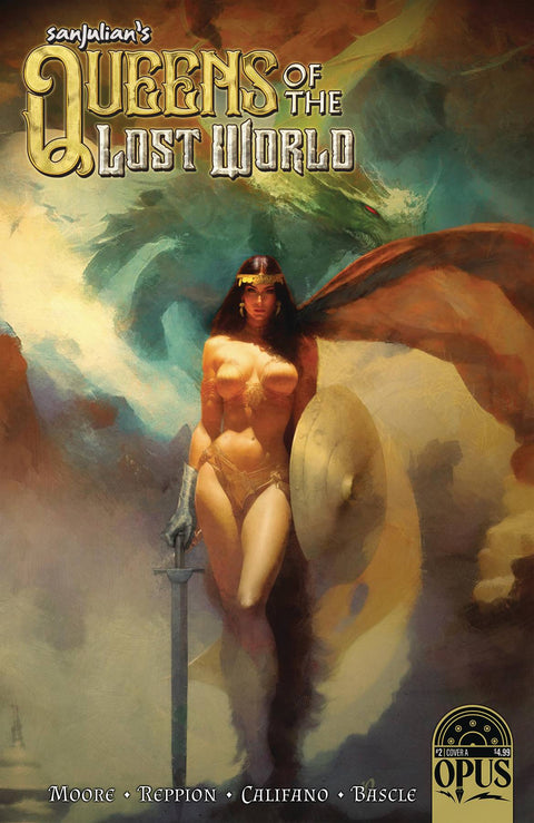 Sanjulian's: Queens of the Lost World 2A Comic Ariel Olivetti Opus Comics 2023