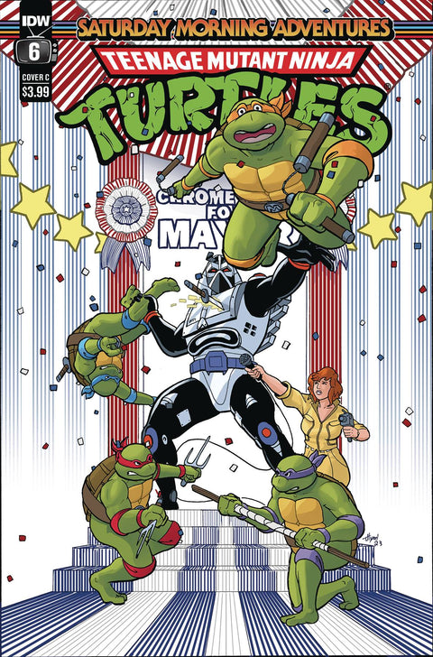 Teenage Mutant Ninja Turtles: Saturday Morning Adventures Continued 6C Comic Travis Hymel Variant IDW Publishing 2023