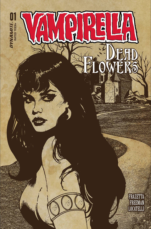 Vampirella: Dead Flowers 1D Comic Sara Frazetta & Bob Freeman Variant Dynamite Entertainment 2023
