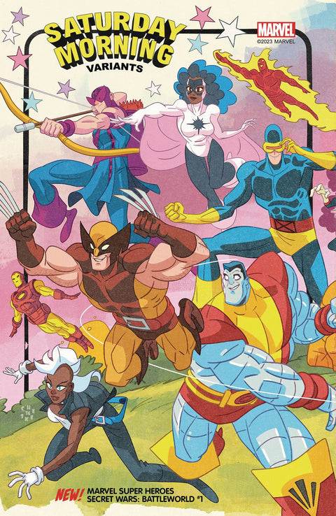 Marvel Super Heroes Secret Wars: Battleworld 1E Comic Sean 'Cheeks' Galloway Saturday Morning Variant Marvel Comics 2023