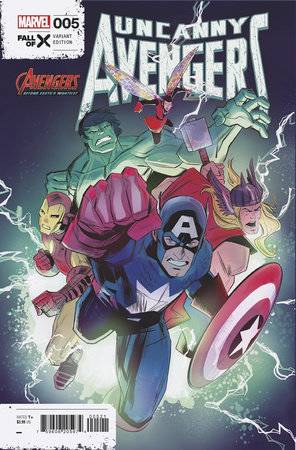 Uncanny Avengers, Vol. 4 5B Comic Nik Virella Avengers 60th Anniversary Variant Marvel Comics 2023