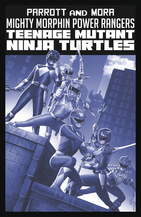Mighty Morphin Power Rangers / Teenage Mutant Ninja Turtles Black & White Edition 1B Comic Bon Bernardo Variant Boom! Studios 2023