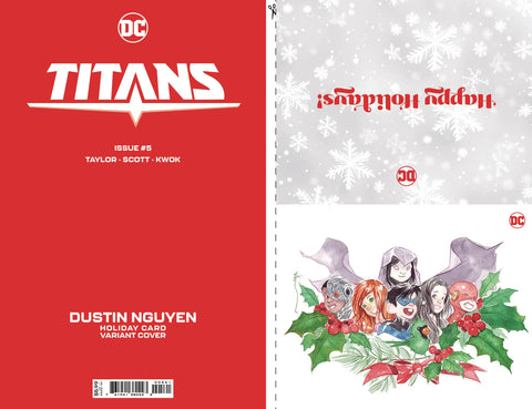Titans, Vol. 4 5F Comic Dustin Nguyen Holiday Card Variant DC Comics 2023