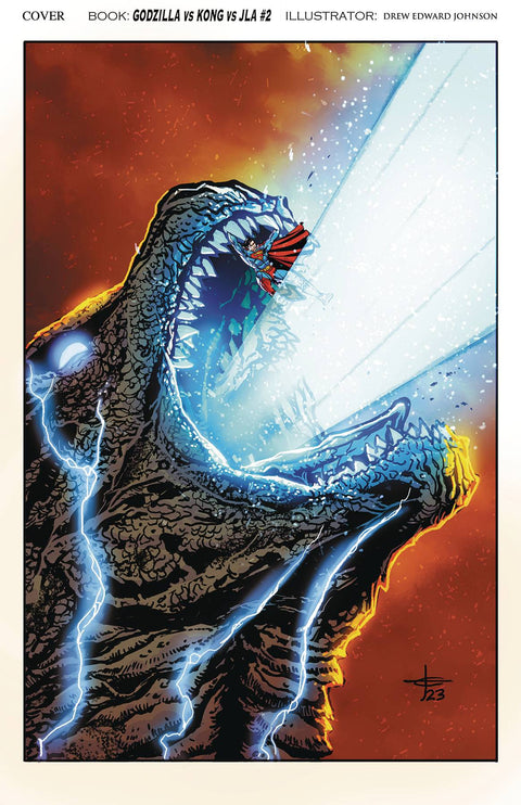 Justice League Vs. Godzilla Vs. Kong 2A Comic Drew Johnson DC Comics 2023