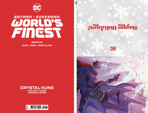 Batman / Superman: World's Finest 21F Comic Crystal Kung Holiday Card Variant DC Comics 2023