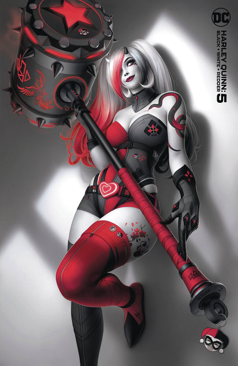 Harley Quinn: Black + White + Redder 5B Comic Warren Louw Variant DC Comics 2023