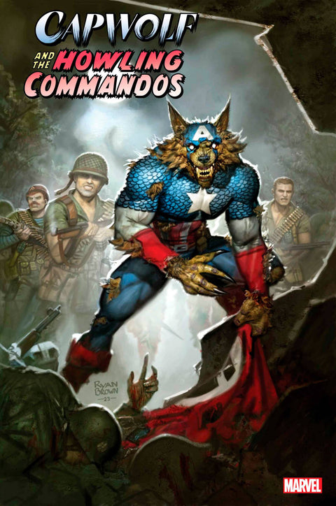 Capwolf and The Howling Commandos 4A Comic Ryan Brown Marvel Comics 2024