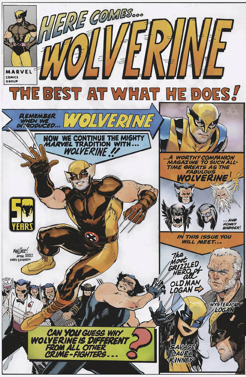 Daredevil, Vol. 8 5C Comic David Marquez 50 Years of Wolverine Variant Marvel Comics 2024