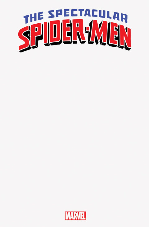 The Spectacular Spider-Men 1 Comic Blank Variant Marvel Comics 2024