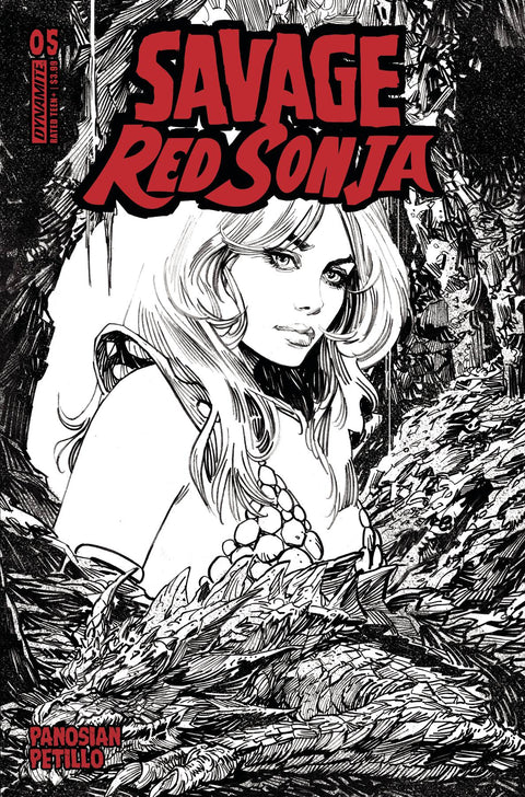 Savage Red Sonja 5 Comic 1:10 Dan Panosian Line Art Variant Dynamite Entertainment 2024