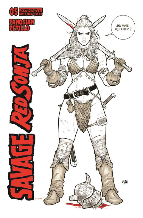 Savage Red Sonja 5 Comic 1:15 Frank Cho Line Art Variant Dynamite Entertainment 2024