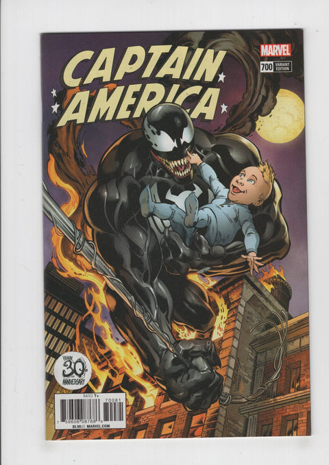 Captain America, Vol. 1 700 Variant Mark Bagley Venom 30th Anniversary Cover
