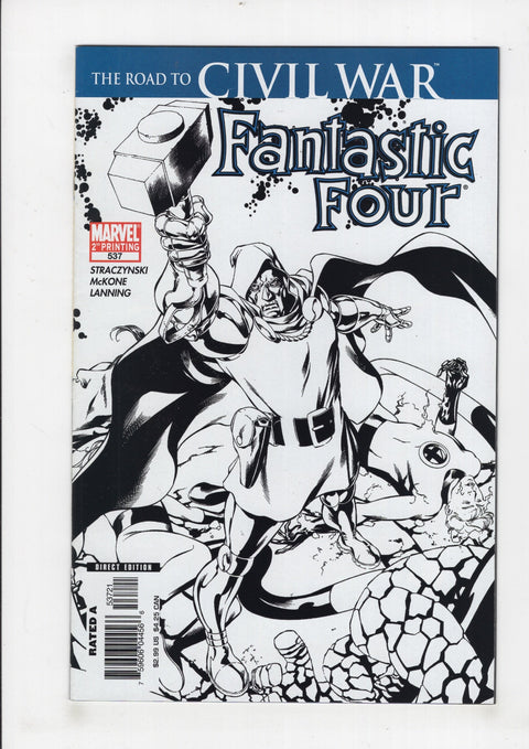 Fantastic Four, Vol. 3 537 2nd Printing, Black & White Cover